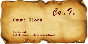 Csuri Ilona névjegykártya