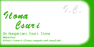 ilona csuri business card